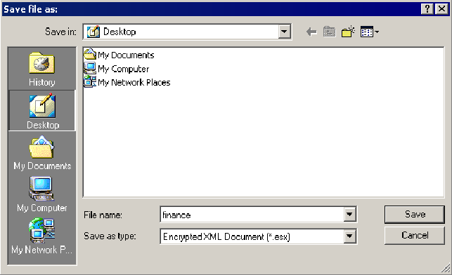 Saving the file