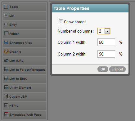 Configuring Table Properties