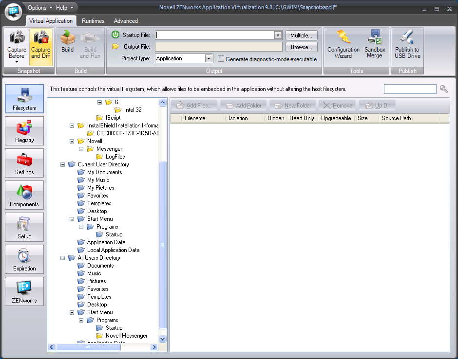 Capture-After - Filesystem Screen