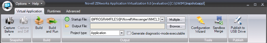 Startup File Menu