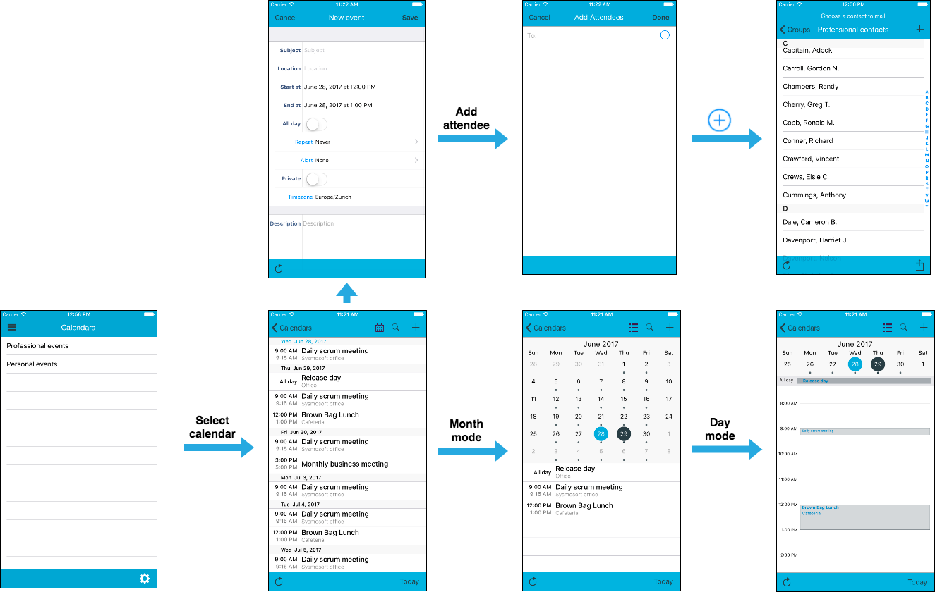 quick workspace calendar