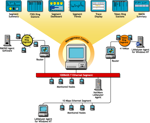 Novell ZENworks Server Management views available through an RMON agent