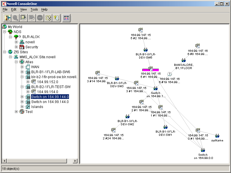Atlas namespace in Novell ConsoleOne