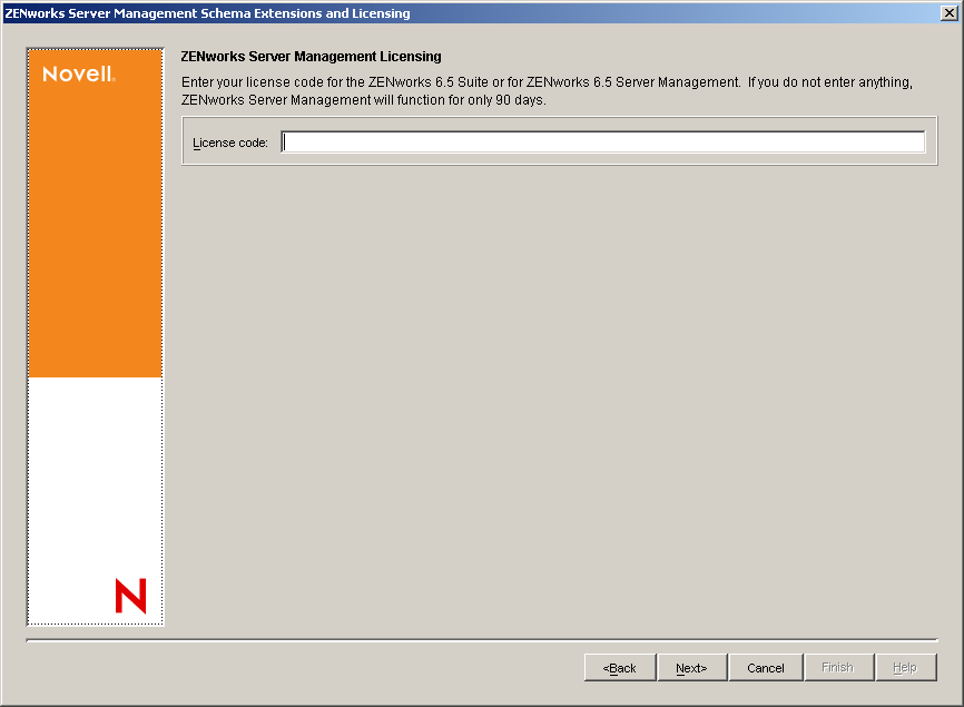 ZENworks Server Management Activation page.