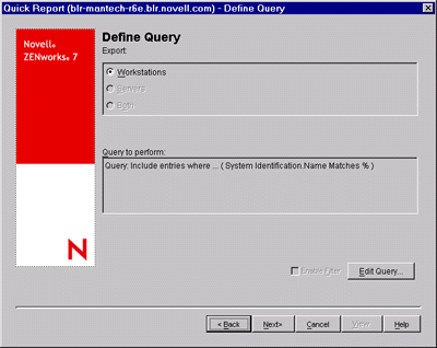 Define Query page