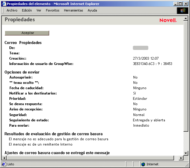 Vista Otras propiedades