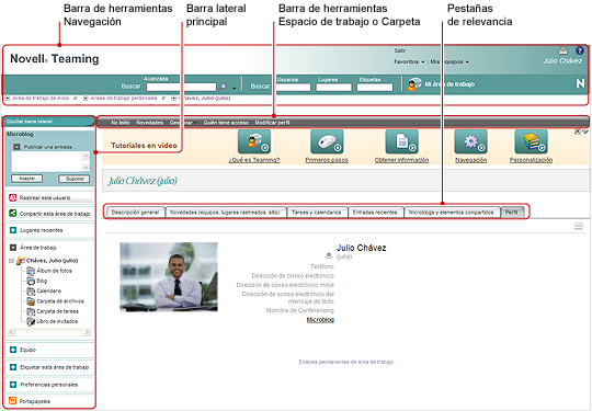 Interfaz de Teaming