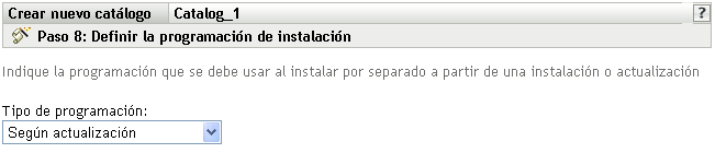 Página Programación de distribución de lotes