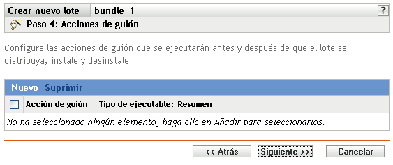 Página Guiones de distribución