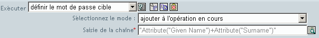 Dfinir le mot de passe cible