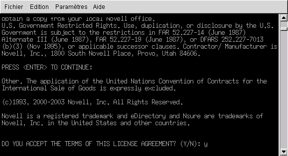 L[apos  ]cran permettant d[apos  ]accepter l[apos  ]accord de licence