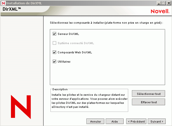 La case  cocher Serveur DirXML