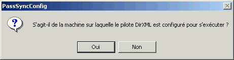Bote de dialogue dans laquelle indiquer si le pilote s'excute sur cette machine