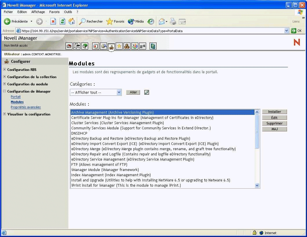 Modules iManager