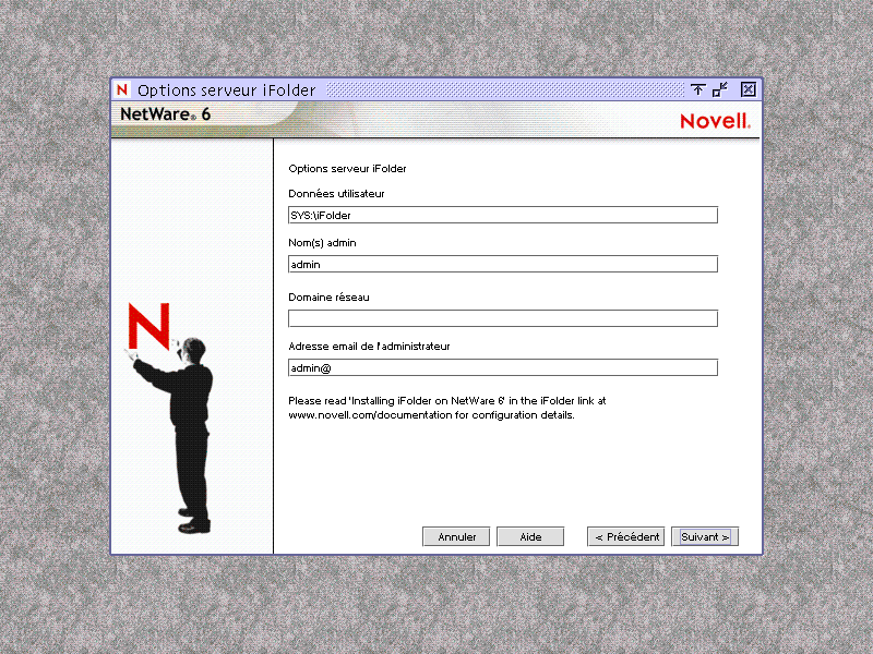 �cran Options serveur iFolder