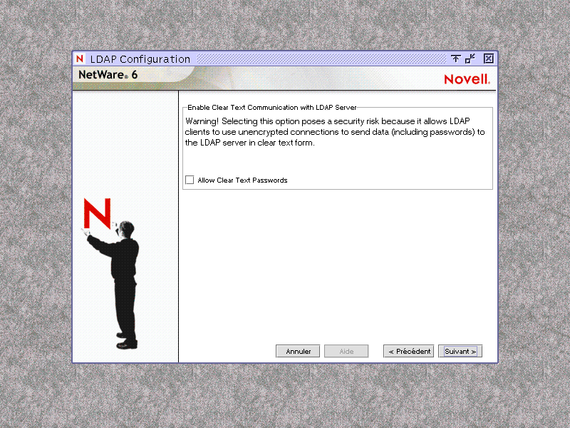 �cran de configuration LDAP