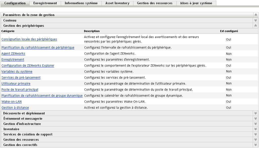 page Configuration