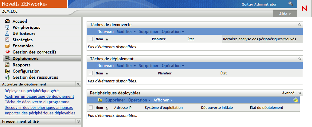 page Déploiement