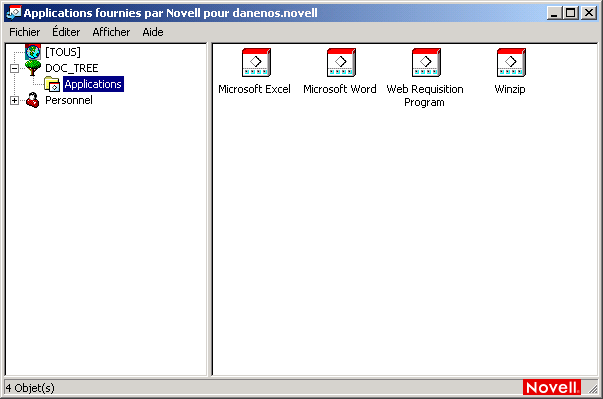 Fentre d'application