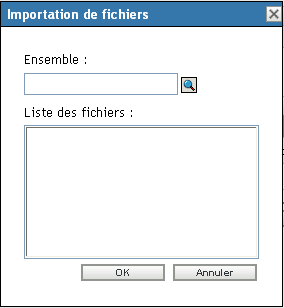 Boîte de dialogue Import de paquetages