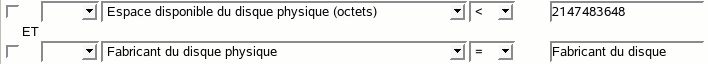 Exemple de jeu de filtres