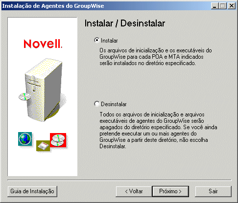 Pgina Instalar/Desinstalar