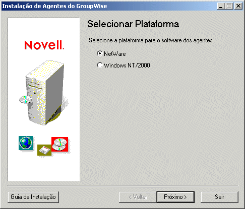 Pgina Selecionar Plataforma