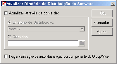 Caixa de dilogo Atualizar Diretrio de Distribuio de Software