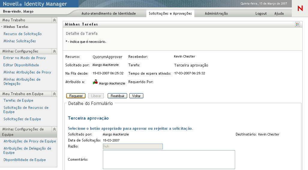 Botão Requerer 
