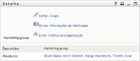 Página Detalhe do grupo
