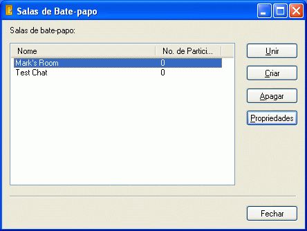 Pesquisa de salas de bate-papo