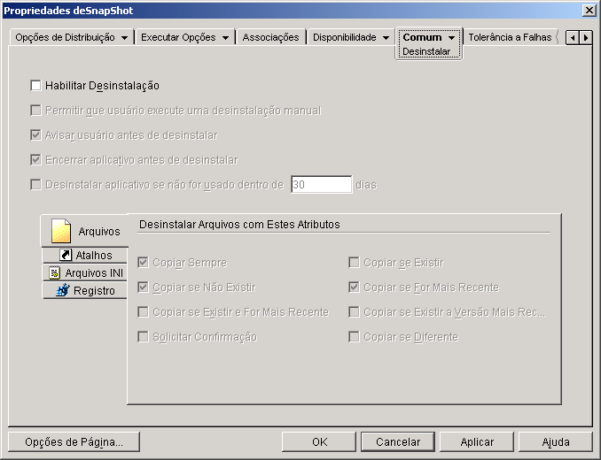 Objeto Aplicativo > guia Comum > pgina Desinstalar