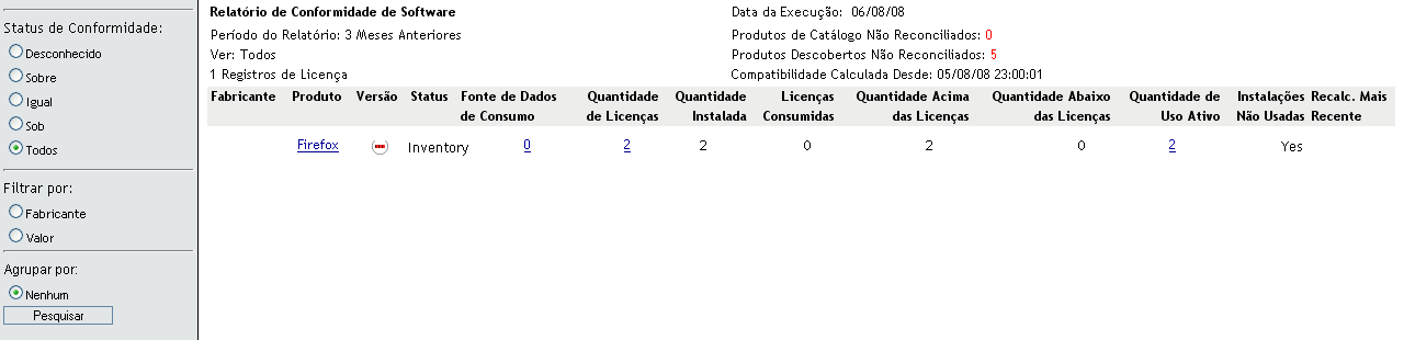 Relatório de Conformidade