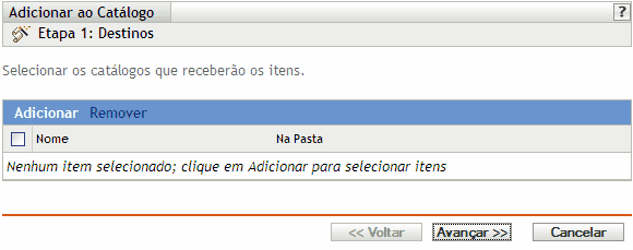 Página Destinos