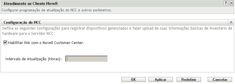 Página Novell Customer Center
