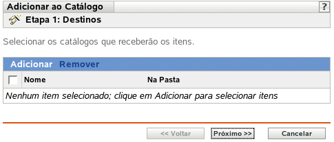 Página Destinos