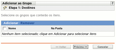 Página Destinos
