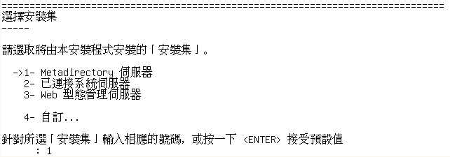 選擇安裝集