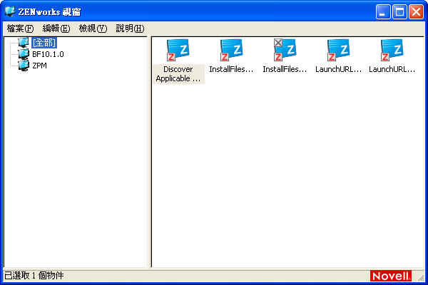 ZENworks Window